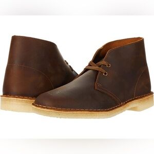 Clarks Men’s Desert Leather Chukka Boots dark brown, size 12 GUC